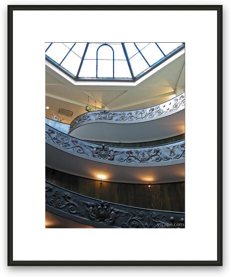 Famous spiral staircase - Vatican Museum Framed Fine Art Print