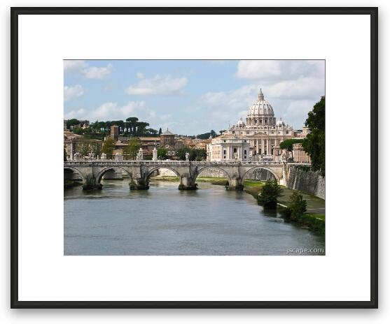 St. Peter and Tiber River Framed Fine Art Print