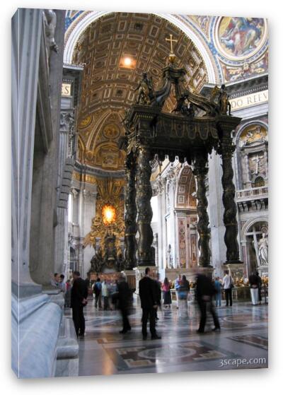 Inside St. Peter's Basilica Fine Art Canvas Print