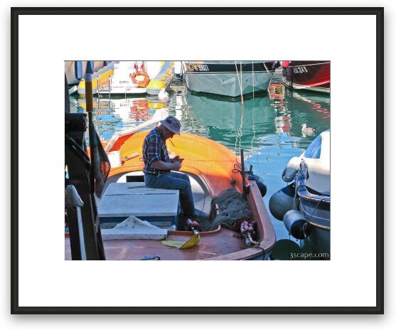 Fisherman Framed Fine Art Print