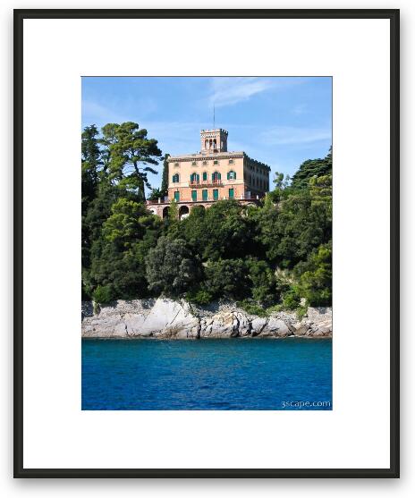 Hotel on the Bay of Tigullio Framed Fine Art Print