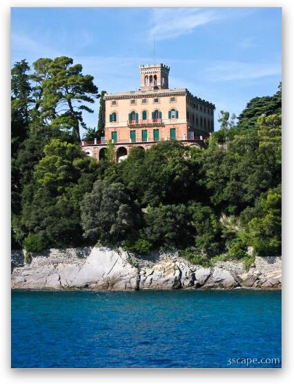 Hotel on the Bay of Tigullio Fine Art Print