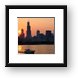 Chicago Skyline with boat Framed Print