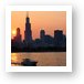 Chicago Skyline with boat Art Print