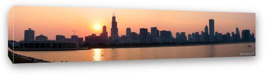 Chicago Skyline (panoramic) Fine Art Canvas Print