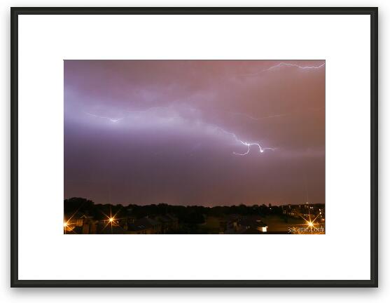 Lightning over Chicago Framed Fine Art Print