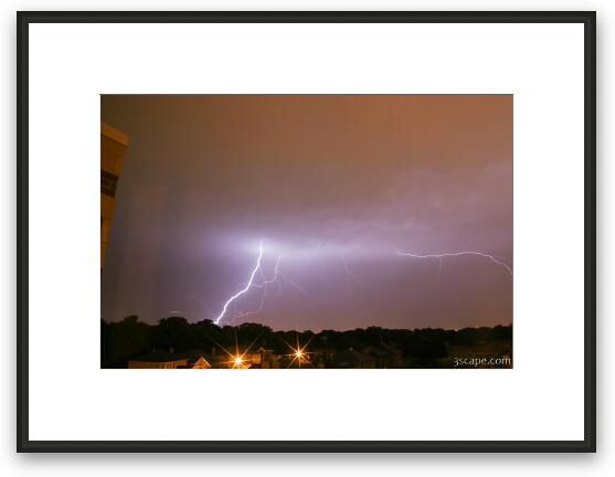 Lightning over Chicago Framed Fine Art Print