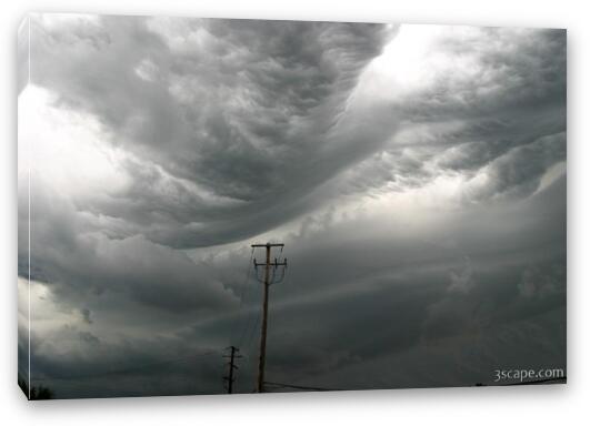 Storm clouds over Illinois Fine Art Canvas Print