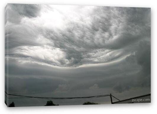 Storm clouds over Illinois Fine Art Canvas Print