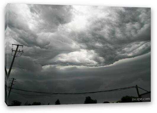Storm clouds over Illinois Fine Art Canvas Print