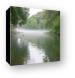 Foggy morning on the river Canvas Print