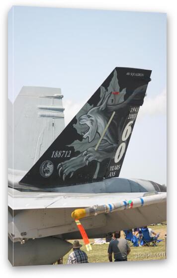 F-18 Hornet tail design (Canadian) Fine Art Canvas Print