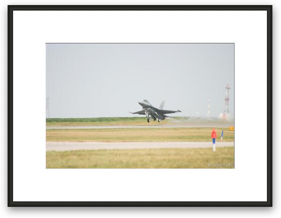 F-16 Falcon taking off Framed Fine Art Print