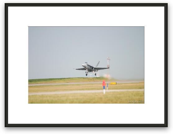 F-18 Hornet taking off Framed Fine Art Print