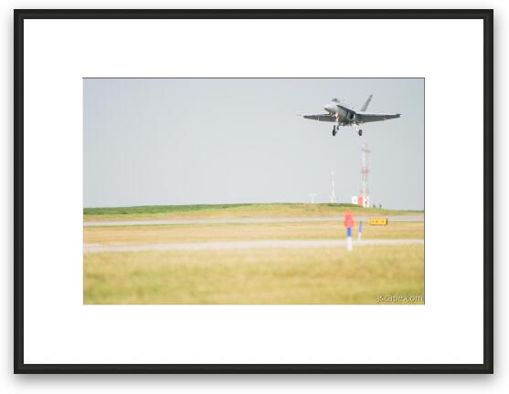F-18 Hornet landing Framed Fine Art Print