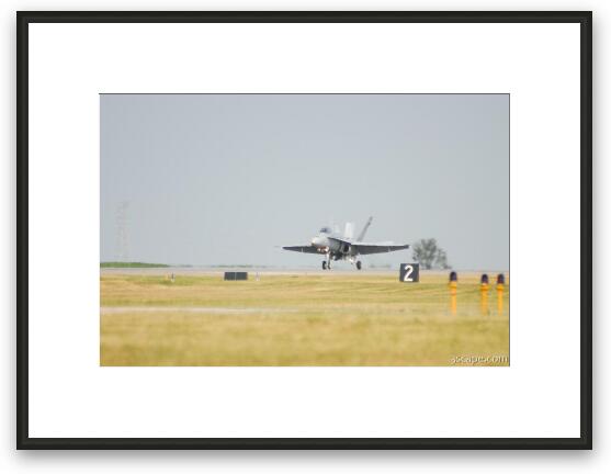 F-18 Hornet landing Framed Fine Art Print