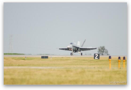 F-18 Hornet landing Fine Art Metal Print