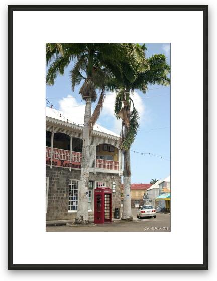 English style phone booth. Framed Fine Art Print