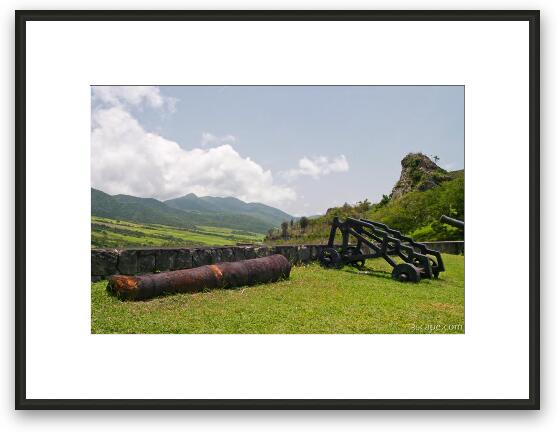 Canons at Brimstone Hill Fortress Framed Fine Art Print