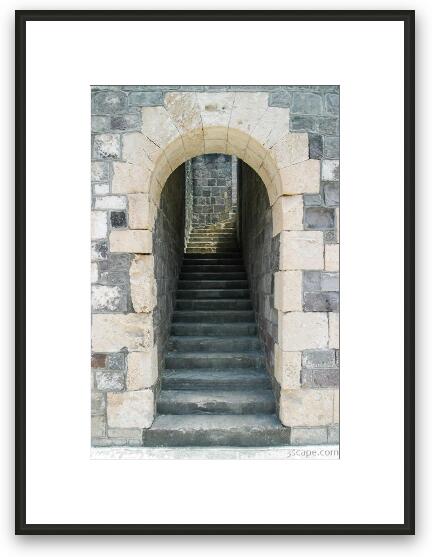 Stairwell in Brimstone Hill Fortress Framed Fine Art Print