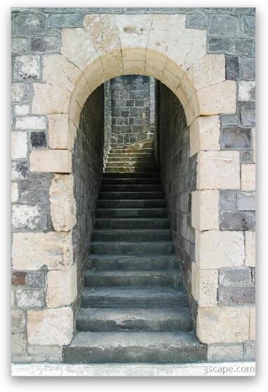 Stairwell in Brimstone Hill Fortress Fine Art Print