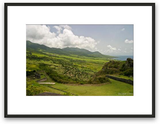 View of St. Kitts from Brimstone Hill Fortress Framed Fine Art Print