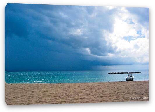 The storm that passed us, dumping rain for all of 10 minutes. Fine Art Canvas Print