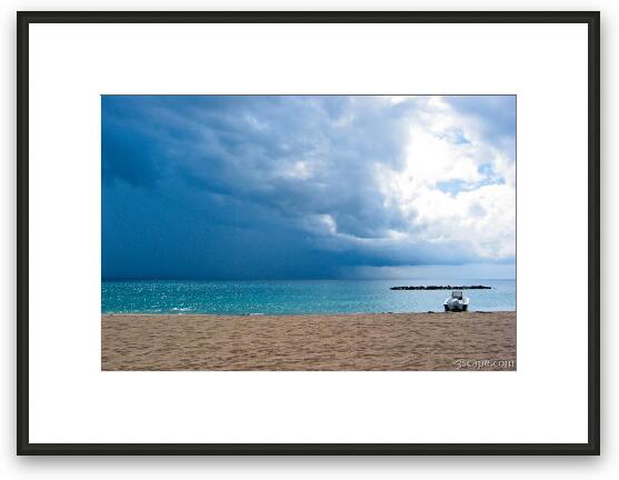 The storm that passed us, dumping rain for all of 10 minutes. Framed Fine Art Print