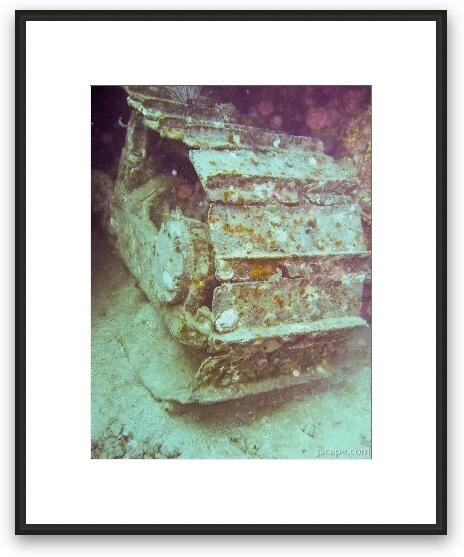 Track from bulldozer Framed Fine Art Print