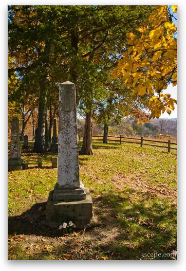 Taylor Cemetery, Est. 1837 - Galena, IL Fine Art Print