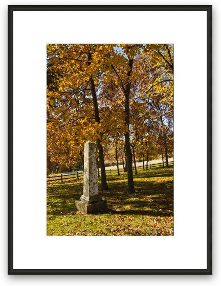 Taylor Cemetery, Est. 1837 - Galena, IL Framed Fine Art Print