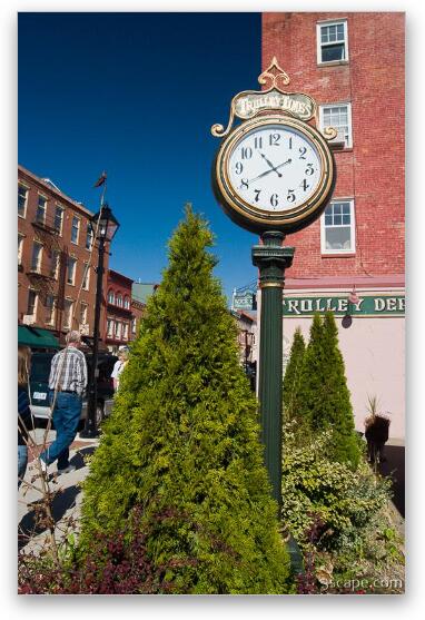 Old street clock Fine Art Metal Print