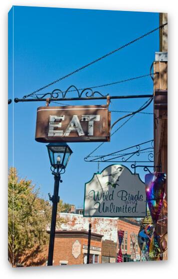 Eat sign Fine Art Canvas Print