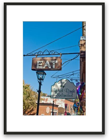 Eat sign Framed Fine Art Print