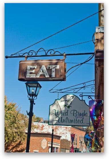 Eat sign Fine Art Metal Print