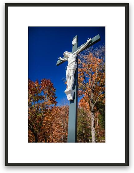 Jesus on the cross Framed Fine Art Print