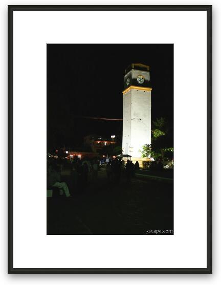 The old clock tower in downtown San Miguel Framed Fine Art Print