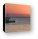 Sunset and dive boat Canvas Print