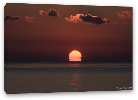 Sunset over the Caribbean Fine Art Canvas Print