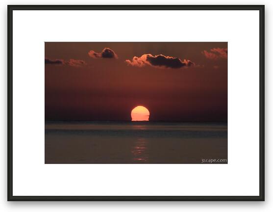 Sunset over the Caribbean Framed Fine Art Print