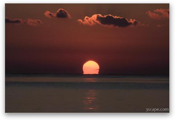 Sunset over the Caribbean Fine Art Print