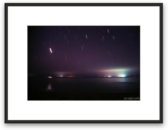 The lights of Cancun at night Framed Fine Art Print