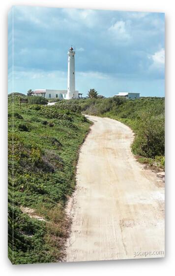 Sandy road to Punta Colarain Lighthouse Fine Art Canvas Print