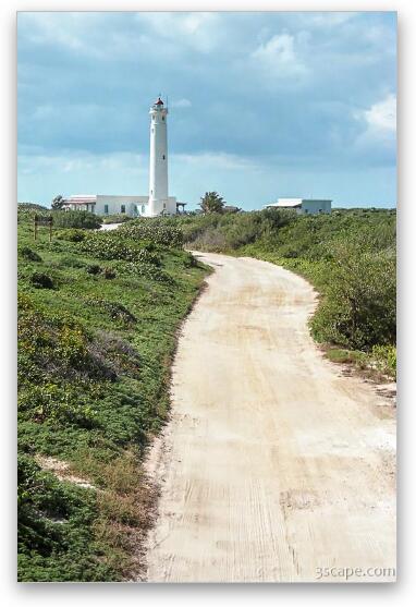 Sandy road to Punta Colarain Lighthouse Fine Art Metal Print
