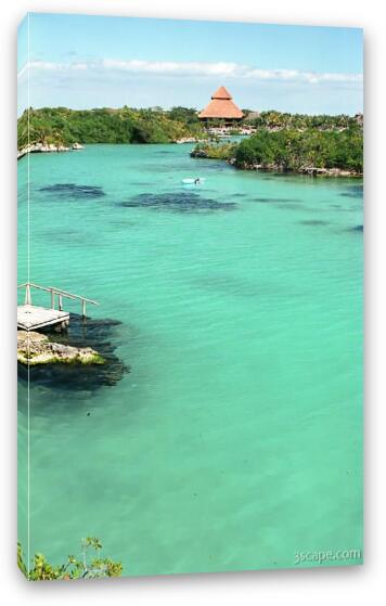 The lagoon at Xel-Ha was warm and perfect for snorkeling Fine Art Canvas Print