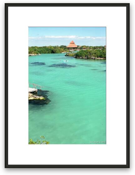 The lagoon at Xel-Ha was warm and perfect for snorkeling Framed Fine Art Print