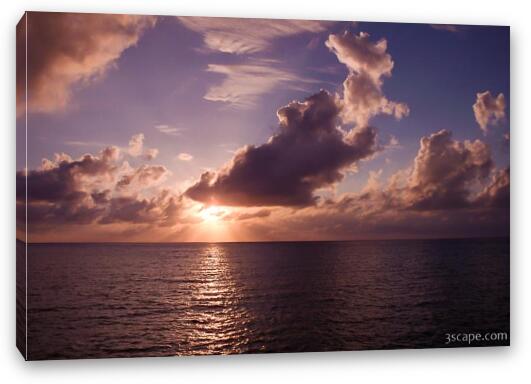 Caribbean Sunset (view from catamaran cruise) Fine Art Canvas Print