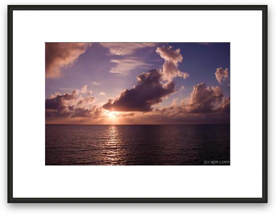Caribbean Sunset (view from catamaran cruise) Framed Fine Art Print