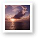 Caribbean Sunset (view from catamaran cruise) Art Print