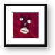 I created this face from shell and coral fragments Framed Print